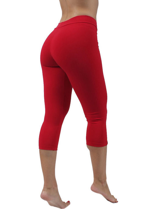 Instruire Colanti de femei Capri Colanti Push Up Red