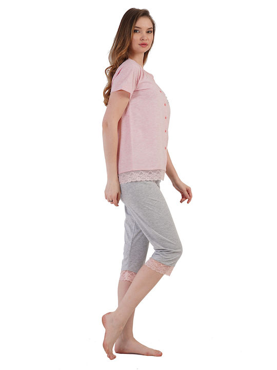Vienetta Secret Summer Women's Pyjama Set Pink Vienetta Vienetta