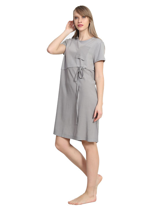 Vienetta Secret Summer Women's Nightdress Gray Vienetta Vienetta