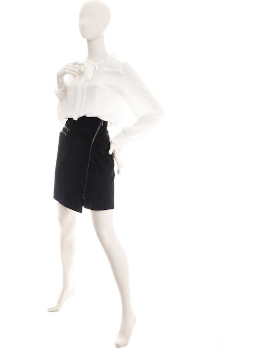 Lui E Lei High Waist Mini Skirt in Black color
