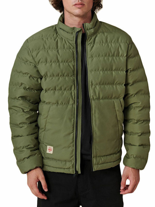 Globe Prime Herren Winter Jacke Puffer Khaki