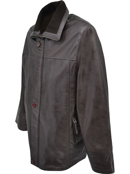 Dermatina 100 Leather Jacket Brown