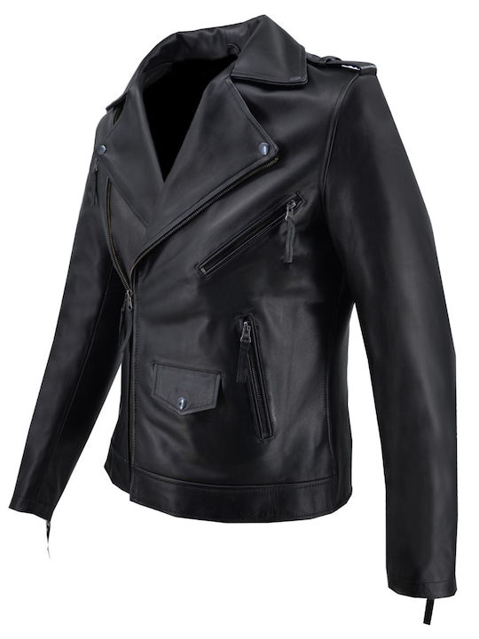 Δερμάτινα 100 Herren Jacke Leder Schwarz