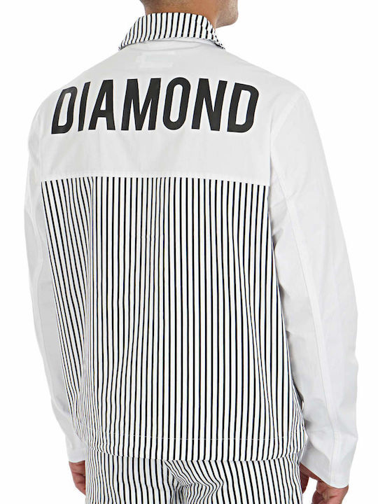 Diamond Supply Diamond Crosby Twill Ανδρικό Μπουφάν Λευκό