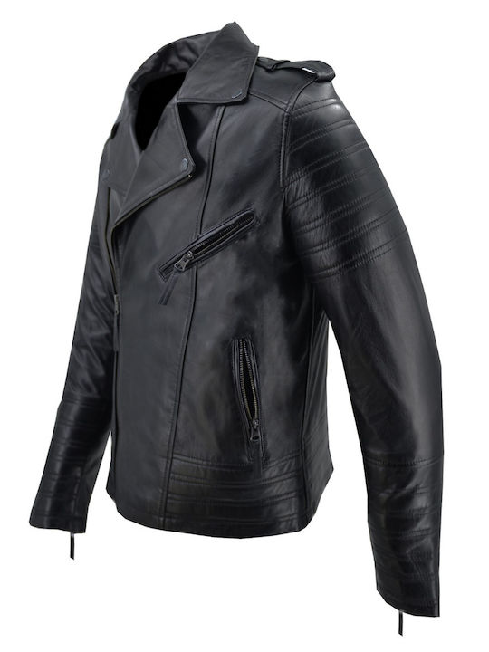 Leather Jacket Biker Black