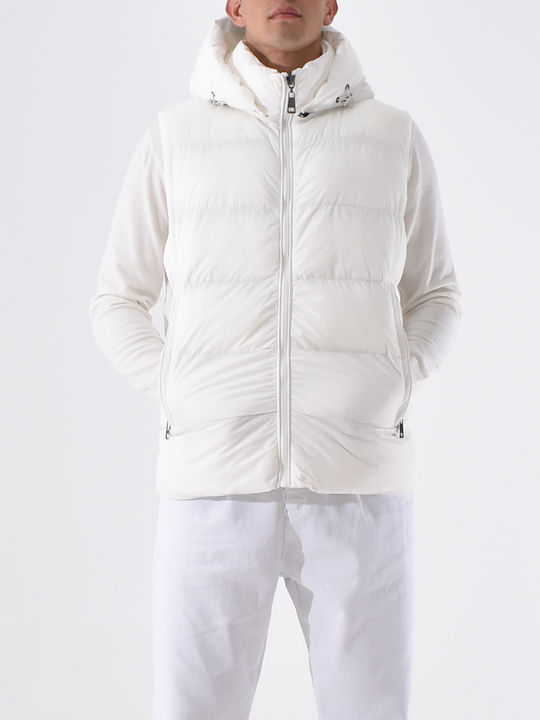 Aris Tsoubos Men's Sleeveless Puffer Jacket White