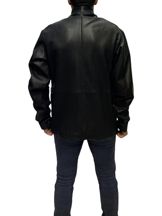 De-5519 Leather Jacket Black