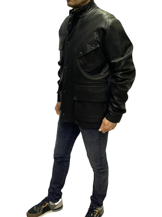 De-5519 Leather Jacket Black