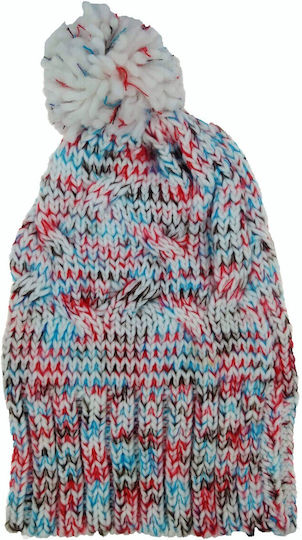 Pom Pom Beanie Unisex Beanie mit Strickmuster