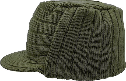 Beanie Unisex Σκούφος Πλεκτός σε Χακί χρώμα