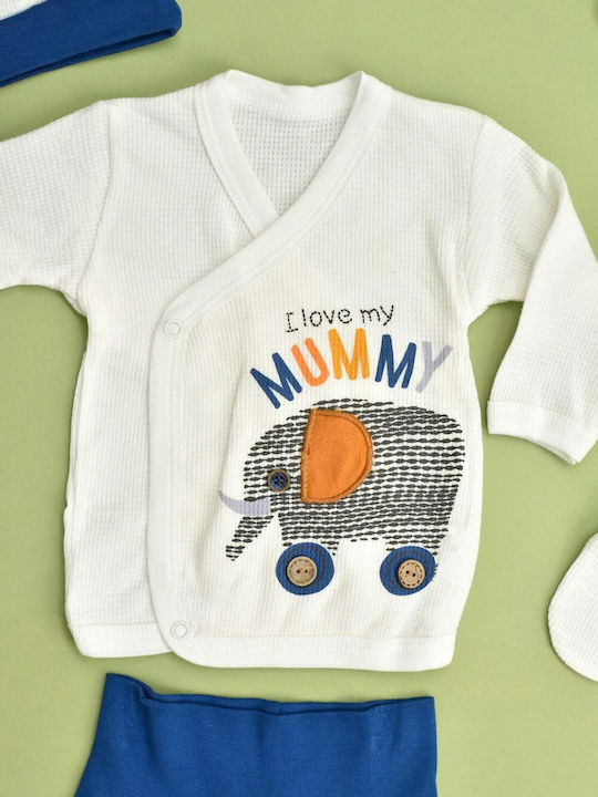 Kinder-Set mit Hose Winter 5Stück Weiß