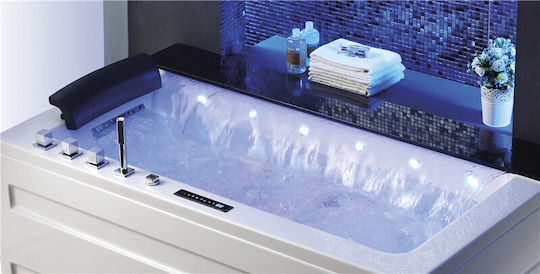 Vinci Badewanne Acryl mit Hydrotherapie 172x100cm