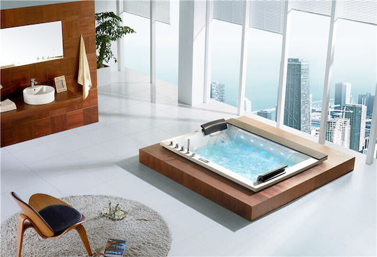 Vinci Μπανιέρα Ακρυλική με Υδρομασάζ 190x150cm