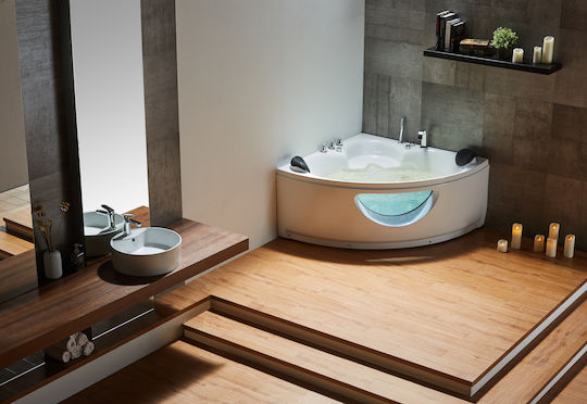 Vinci Badewanne Acryl mit Hydrotherapie 130x130cm
