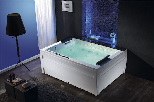 Vinci Μπανιέρα Ακρυλική με Υδρομασάζ 190x150cm