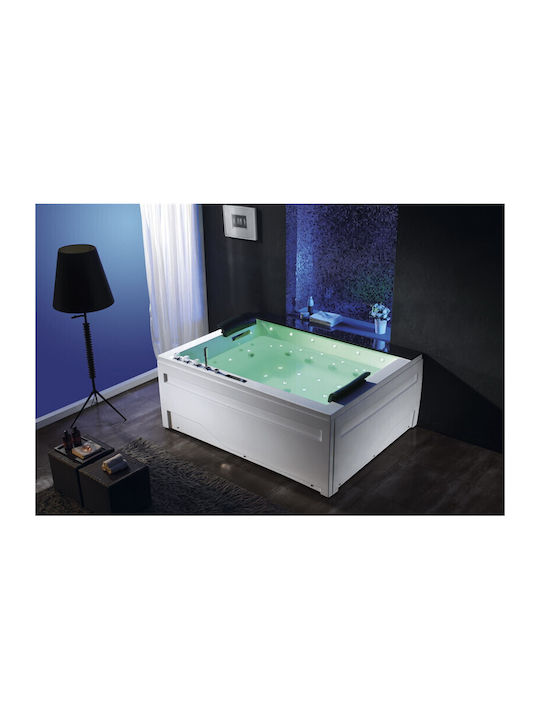 Vinci Acrylic Bathtub with Hydromassage 190x150cm