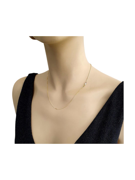 Damen Zweifarbig Kette Nacken aus Gold 14K