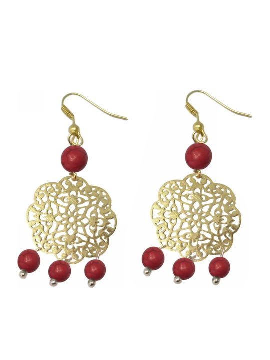 Tatu Moyo Set with Necklace & Earrings from Gold with Stones