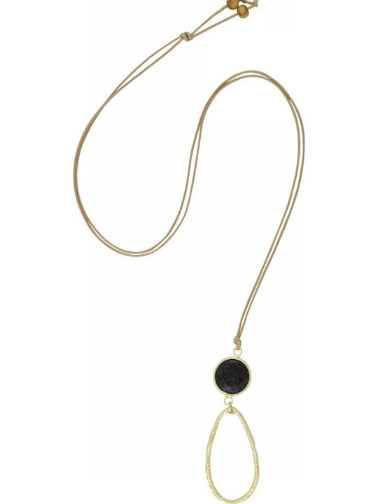 Tatu Moyo Set with Necklace & Earrings from Gold with Stones