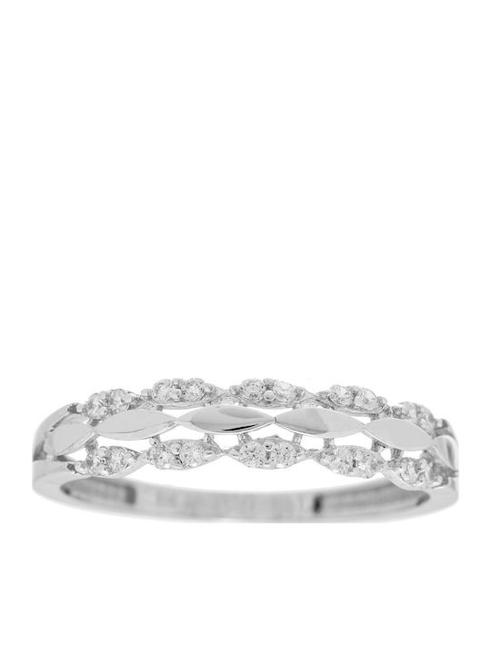 Vitopoulos Vitopoulos Set with Necklace , Earrings & Ring from White Gold 14K with Stones