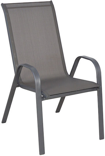 Καρέκλα Leon Γκρι 55.5x65x95εκ. Καρέκλα Leon Γκρι 55.5x65x95εκ.