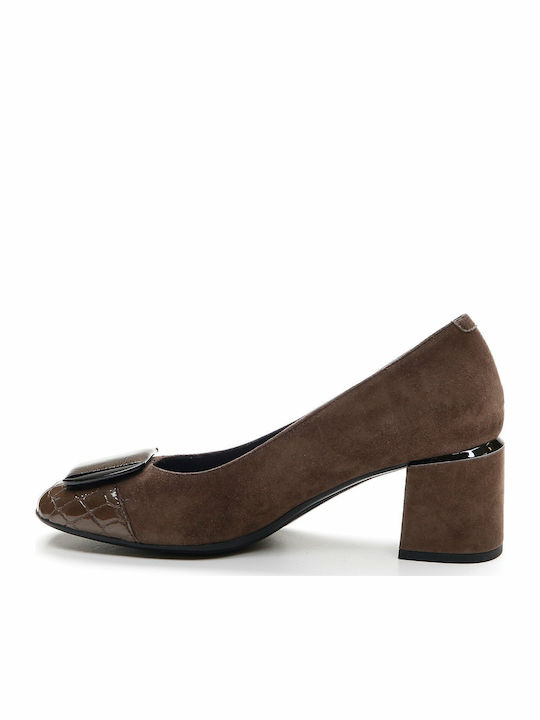 Leather Brown Heels Bridget