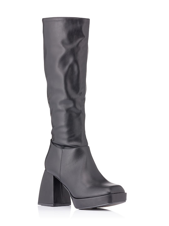 Diamantique Women's Boots with Zipper Kellly Black