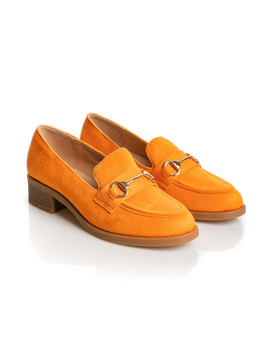 Shoe Art Women's Moccasins in Orange Color