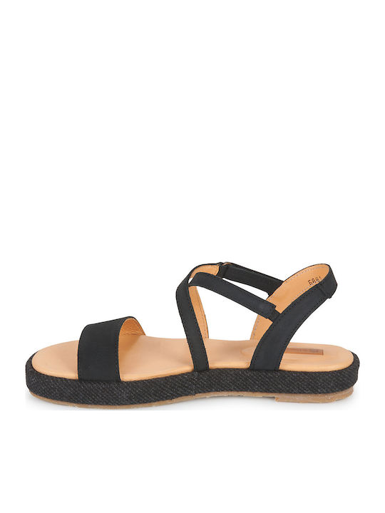Flache Sandalen für Damen in Schwarz Farbe