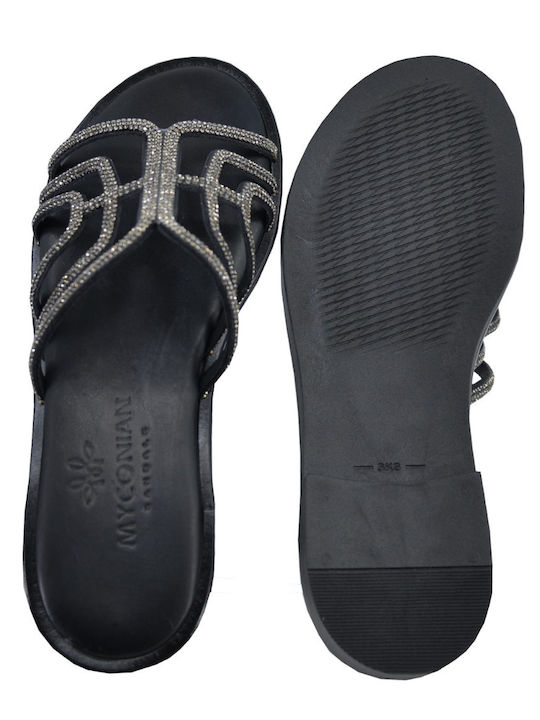 Sandale Casual Damă Din Piele Negru