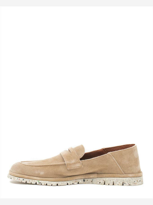 Ambitious Amber Men's Leather Loafers Beige