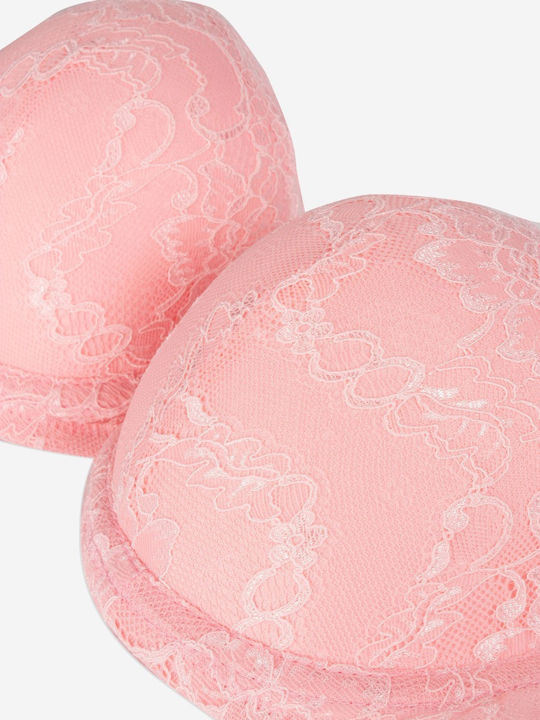 Norddiva Lace Underwear Set with Bra & Brazil Pink