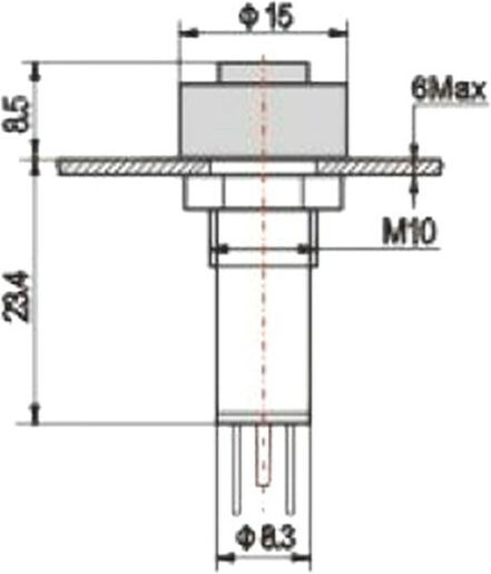 LED Индикаторна светлина 220V Зелен 30801-052