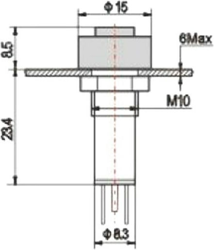 LED Ενδεικτική Λυχνία 220V Κίτρινο 30801-053