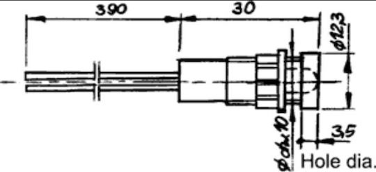 LED Ενδεικτική Λυχνία Κίτρινο 1τμχ 30801-073