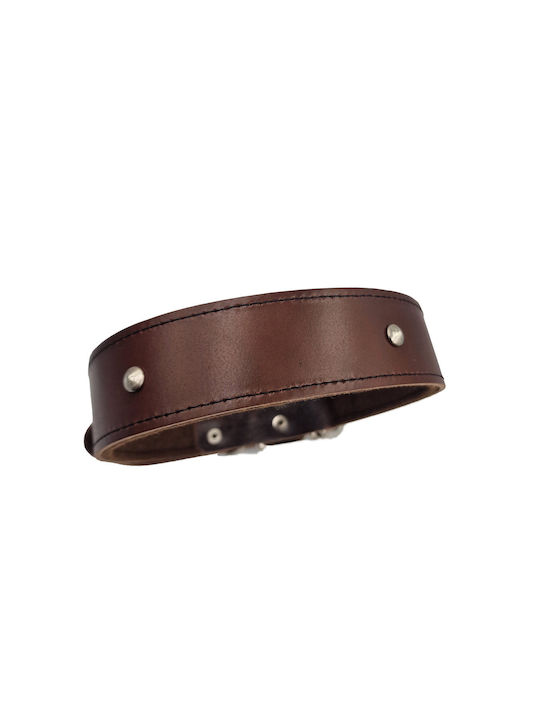 ByLeather Κολάρο Σκύλου Δερμάτινο σε Καφέ χρώμα Small 60cm