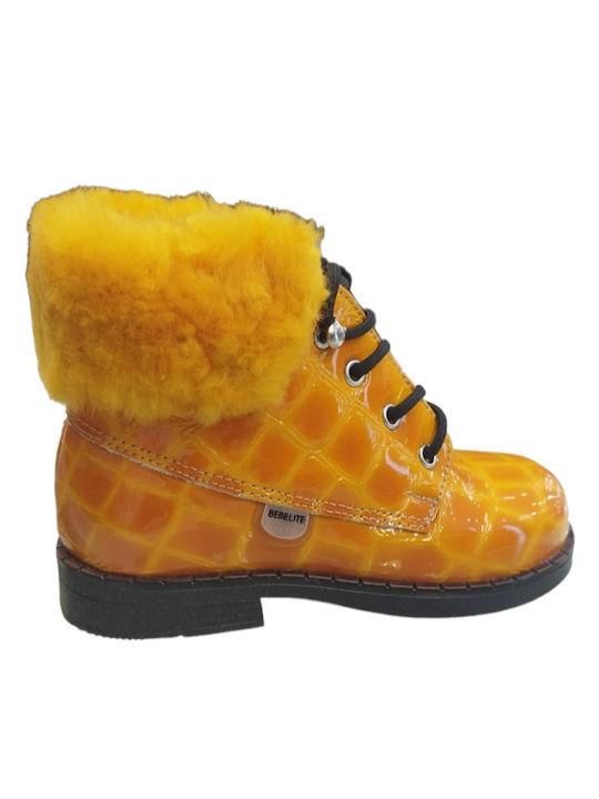 Fatsoules Kids Boots with Lace Yellow