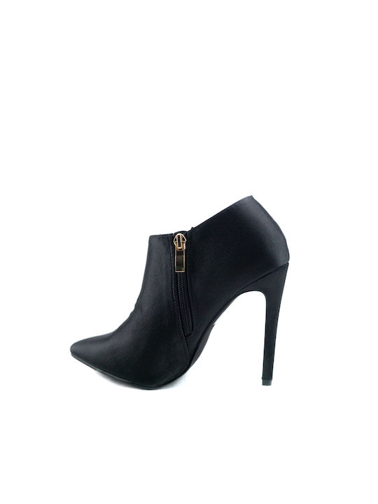 Diamantique Women's Ankle Boots with High Heel Black