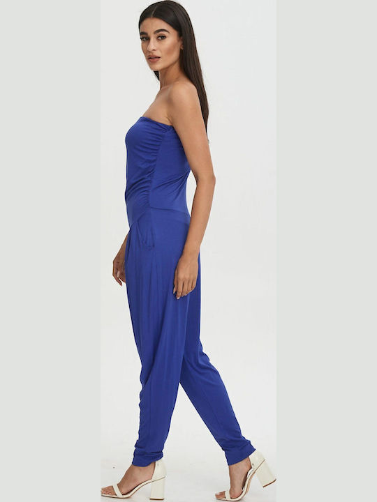 Women's Strapless One-piece Suit Blue