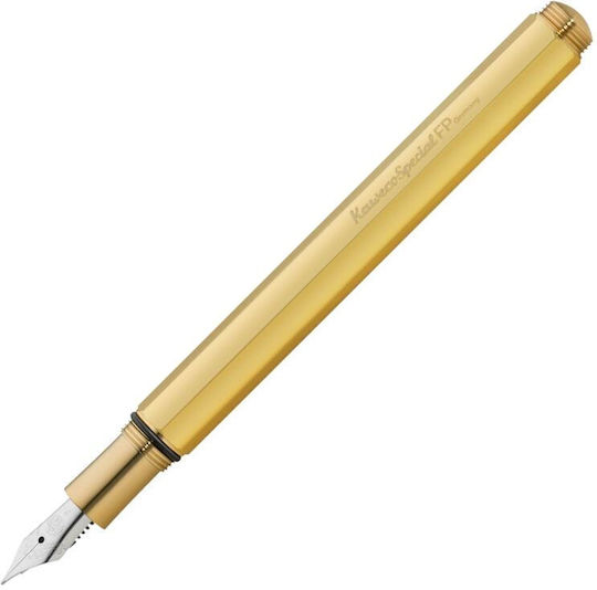 Kaweco Special Brass Stilou Foarte larg Auriu din Alamă cu Roșu Cerneală