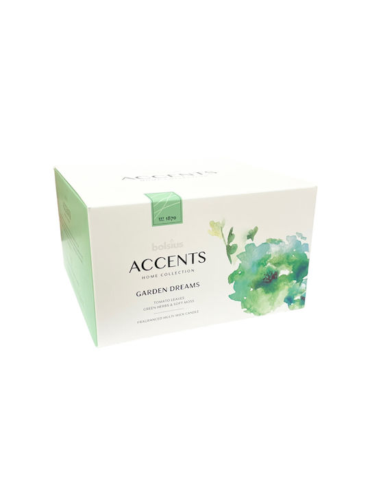 Bolsius Ароматична Свещ Accents Буркан с Аромат Градински Мечти 397гр 75/137мм