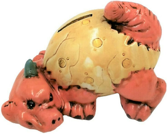 Children's Money Box Ceramic Orange 10x17x17cm