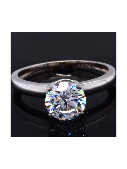 Single Stone from White Gold 14K