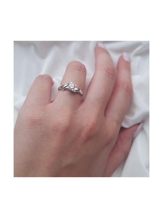 Single Stone from White Gold 14K