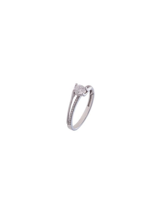 Single Stone from White Gold 14K