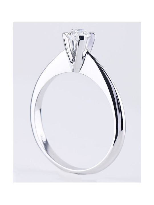 Savvidis Single Stone from White Gold 18K with Diamond