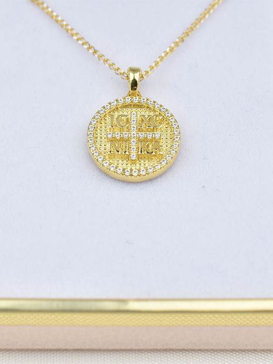 Goldjewels Висулка Детски Талисман Двустранен Константинато от Злато 9K XL433