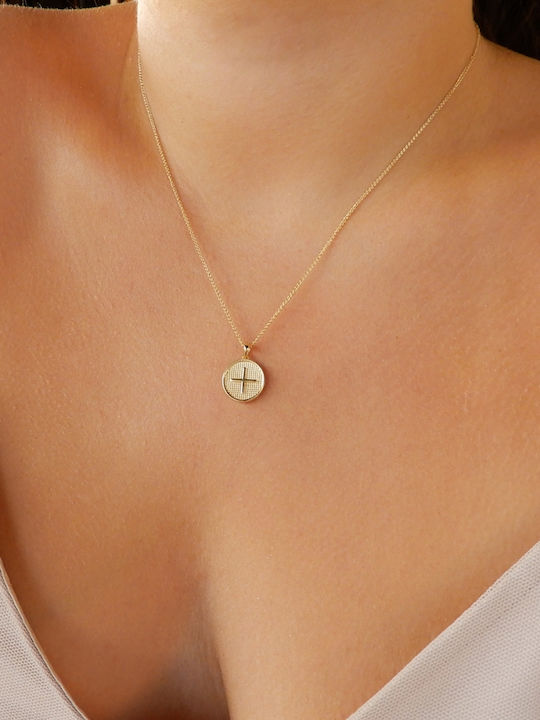 Art d or Pendant Kids Talisman Double Sided with Chain Constantine from Gold 9K ARDP-KAL-214