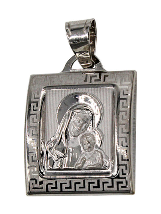 Roloi Kaliamanis Μενταγιόν με την Παναγία Λευκόχρυσο 14K