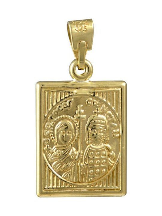 Pendant Kids Talisman Double Sided Constantine from Gold 9K 11084